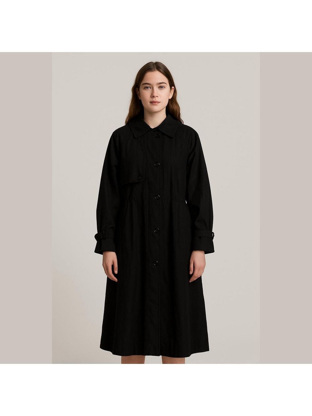 Vintage trench coat • detachable fleece lining • unisex